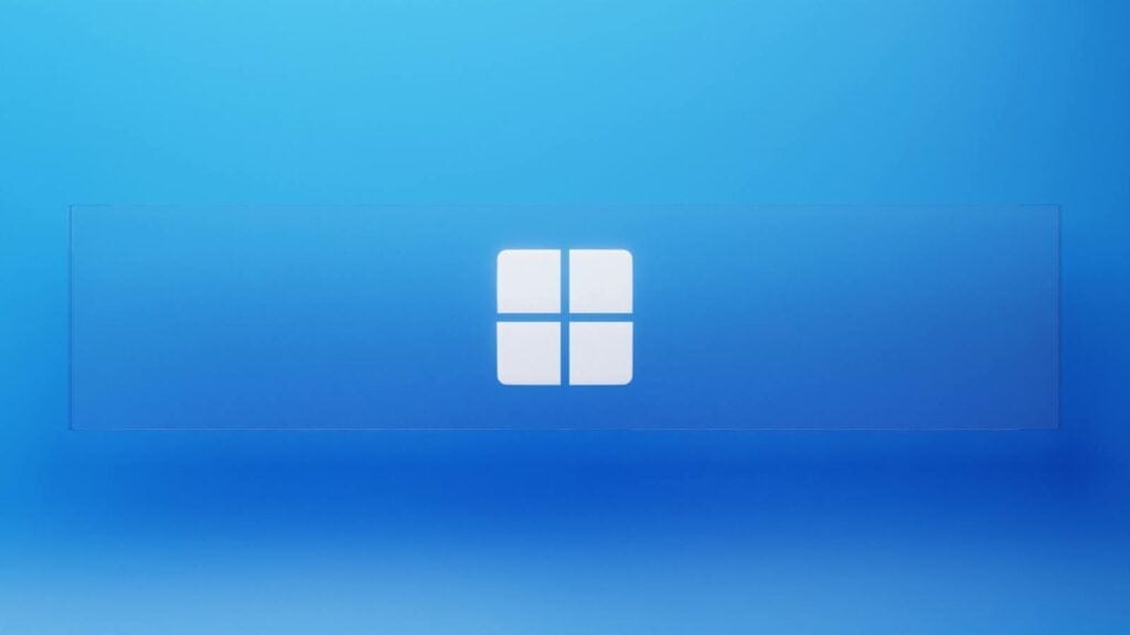 Blue and White Logo on Blue Background