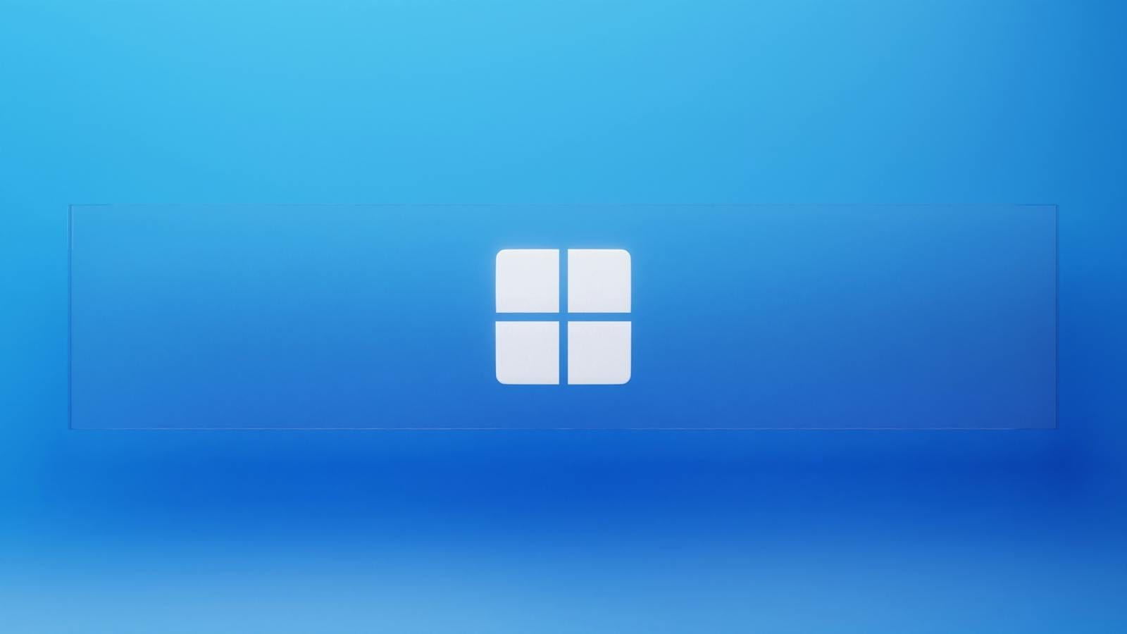 Blue and White Logo on Blue Background
