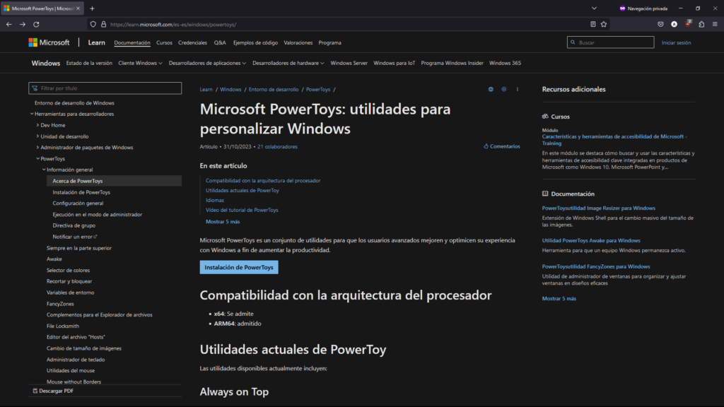como descargar e instalar powertoys