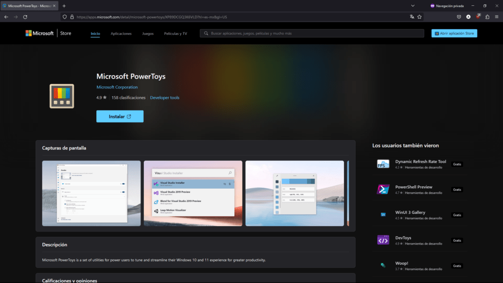 Cómo descargar e instalar PowerToys en Pc con Windows
