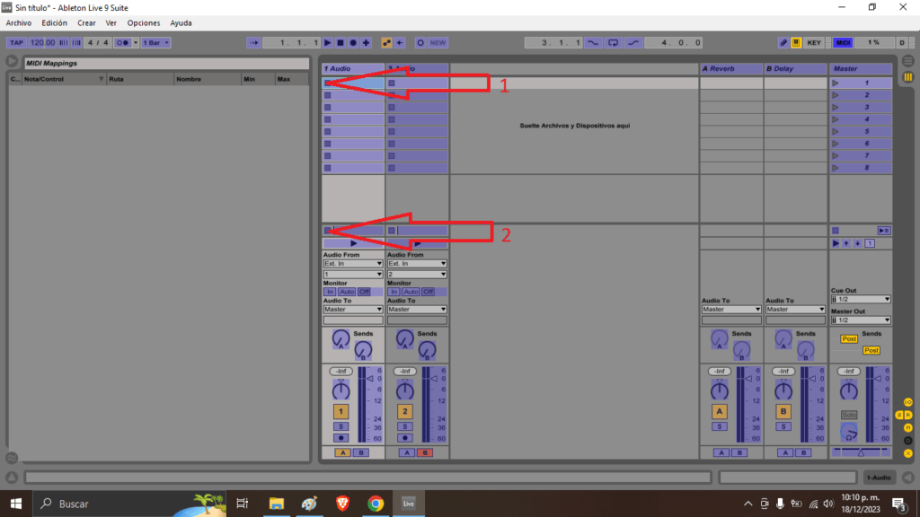 Paso 1 y 2 play y stop