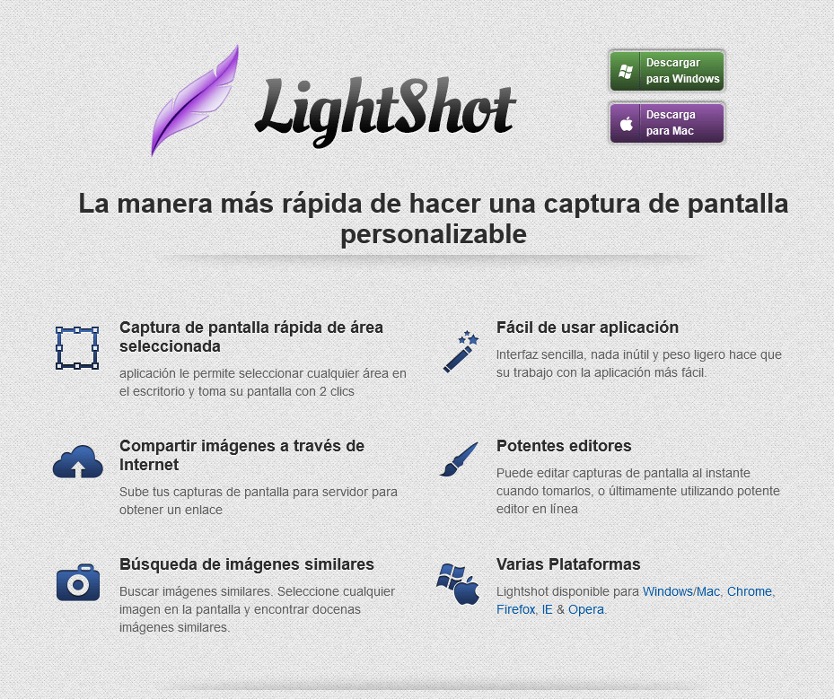 Lightshot para realizar capturas de pantalla en windows y mac