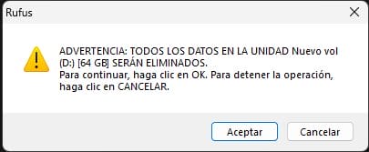rufus formateo usb
